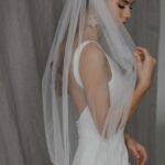 Tulle veil with comb, width 1.5 m (59'') length 1 m  (39'')